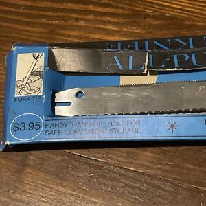 Vtg Justen Stainless Steel Double Sided Serrated 7" Carving Knife JAPAN